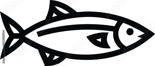 Stylized sardine fish illustration with vibrant color options