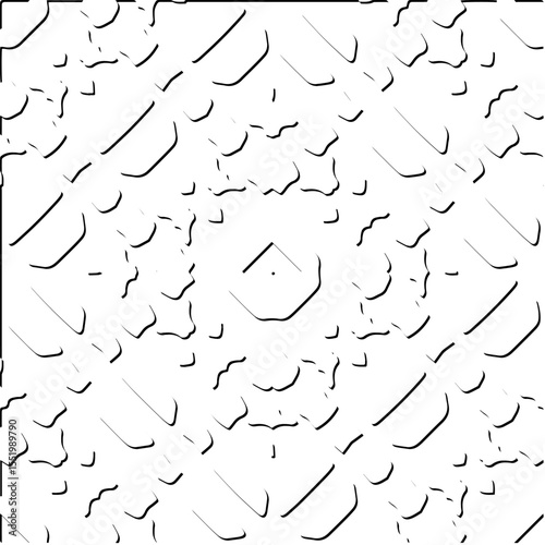 3d relief tiles.
Vector pattern with symmetrical elements . Modern stylish abstract texture. Repeating tiles from striped elements. Black and white pattern.