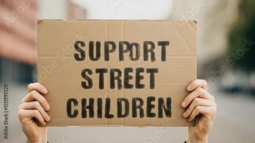 Cardboard sign 