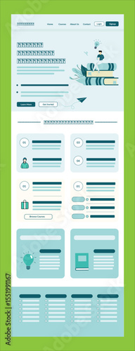 Educational Wireframe Design for E learning Platforms