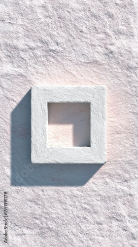 White Square Frame on Textured Background