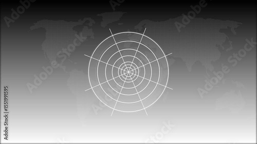 Radar screen animation.Futuristic HUD Radar Interface – High-Tech Digital Scanner UI with Target Tracking Display.