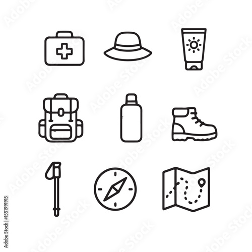 Trail Gear Icons.
