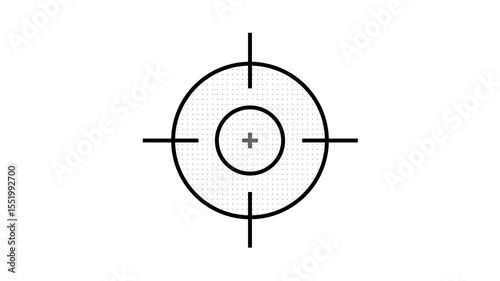 animated of target icon with crosshair design symbolizes precision, accuracy, and focus in digital interfaces.