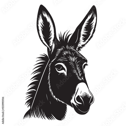 Donkey head silhouette