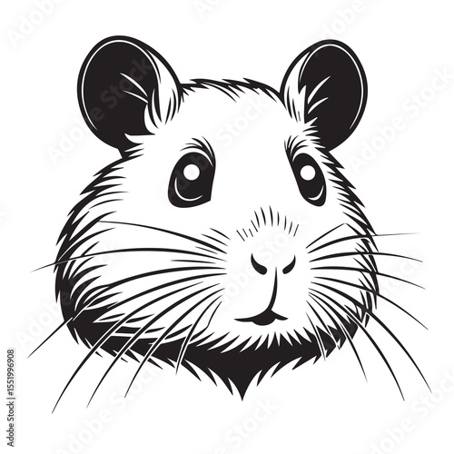 Hamster head silhouette