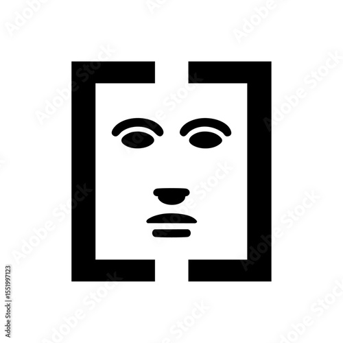 Symbolic vector representation of facial recognition scanning process


