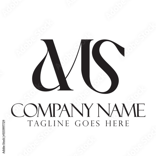 Letter MS or SM Luxury Vector Logo Design for Fashion, Jewelry, and Boutique. 標誌設計, ロゴデザイン, Diseño de logotipo