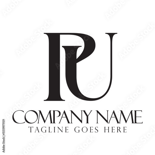 Letter PU or UP Luxury Vector Logo Design for Fashion, Jewelry, and Boutique. 標誌設計, ロゴデザイン, Diseño de logotipo