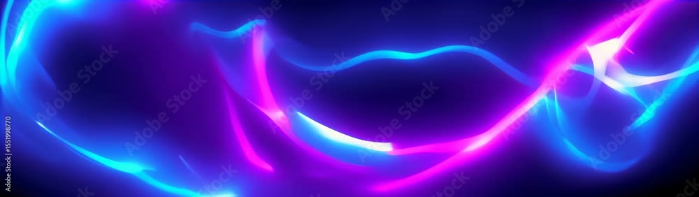 Neon blue and pink arrows in the shape of a heart