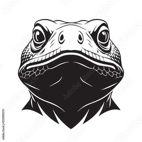 Reptiles head silhouette