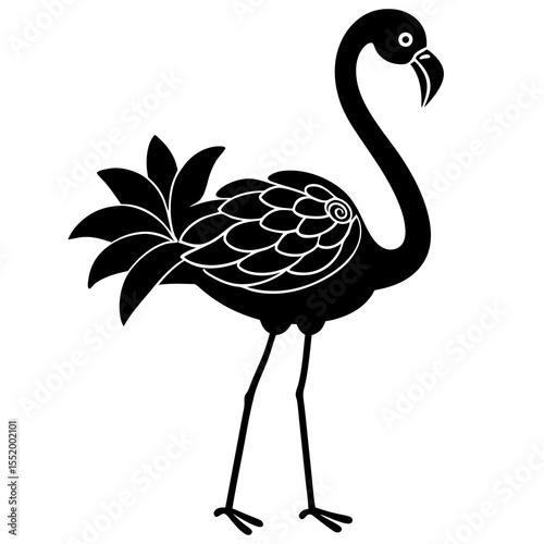 vector illustration of an ostrich