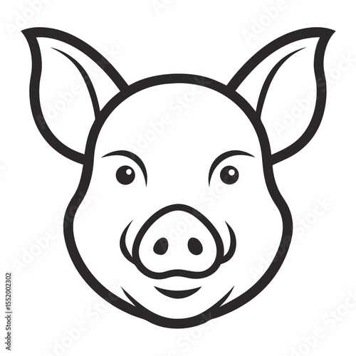 cartoon pig head