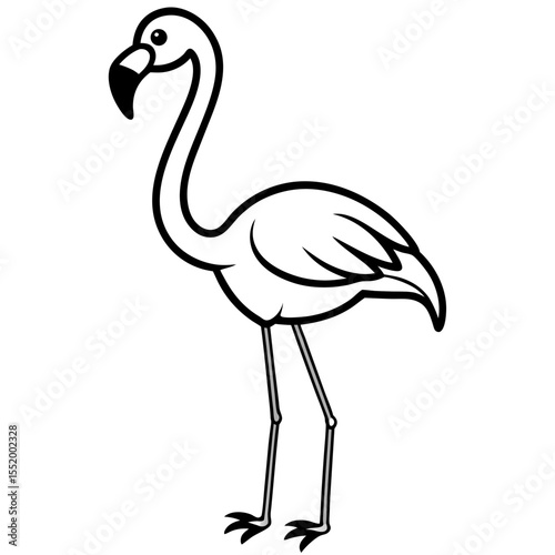 vector illustration of a flamingo