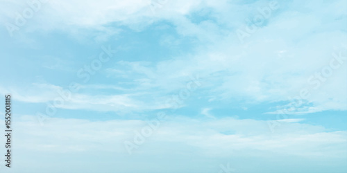 Daylight, natural blue sky, panorama, clouds, white background vast, beautiful, fresh weather clear image surface, splashed 