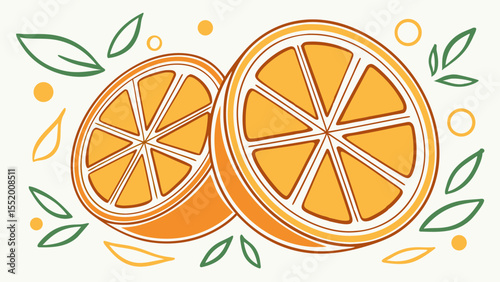 Juicy Orange Slices A Refreshing Illustration of Citrus Fruit