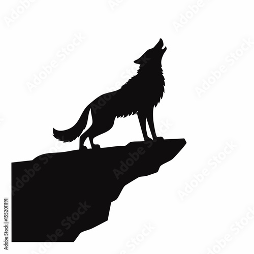 wolf howling at the moon