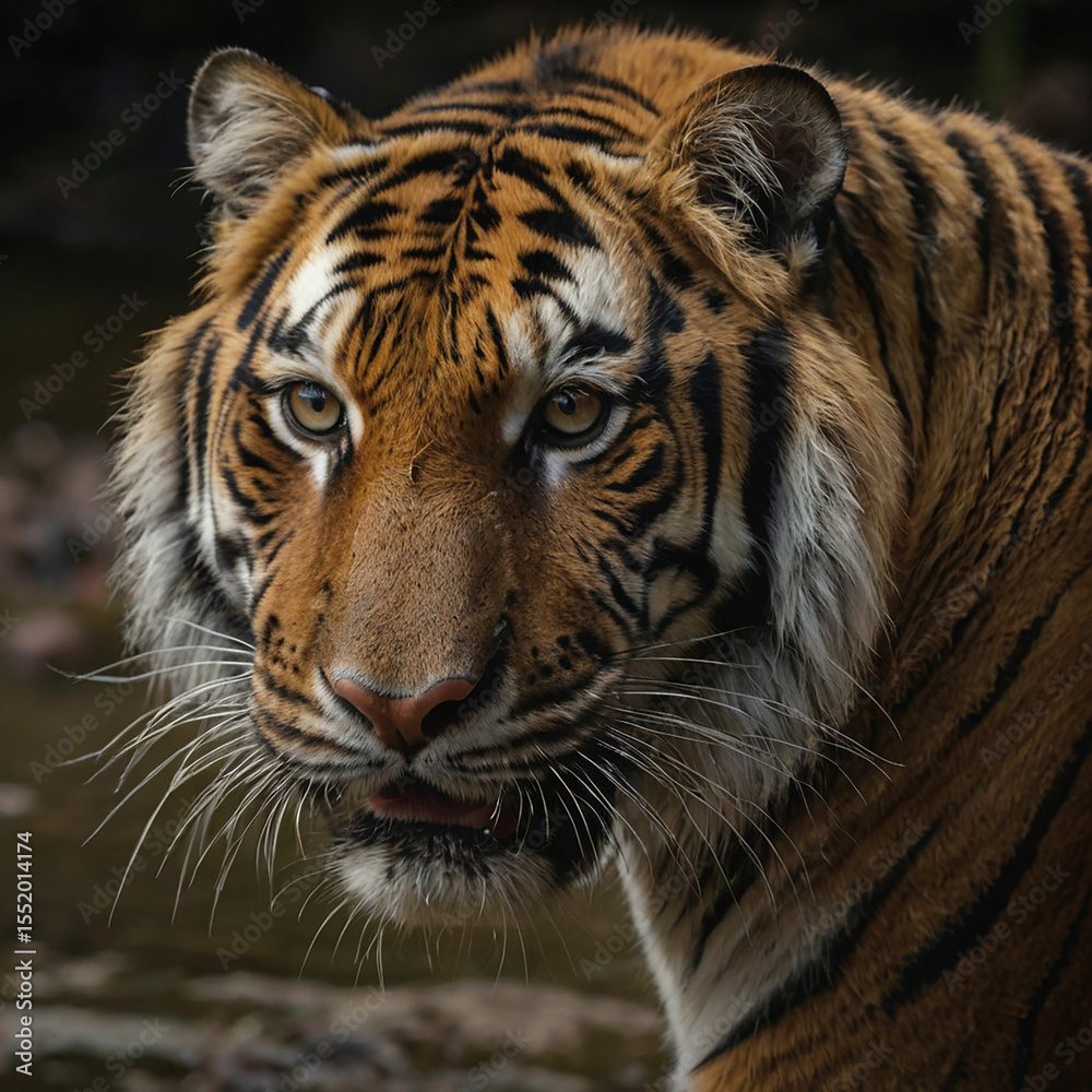 Fototapeta premium portrait of a bengal tiger Ai generated