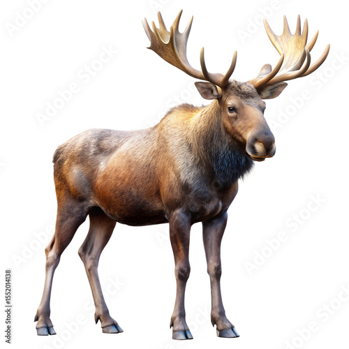 moose animal  isolated  on white background