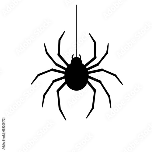 Spooky Hanging Spider Silhouette for Halloween Decoration and Celebration