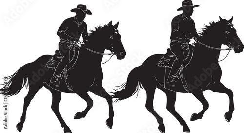 Horse Racing Silhouettes Vector Bundle