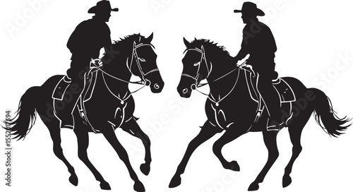 Horse Racing Silhouettes Vector Bundle
