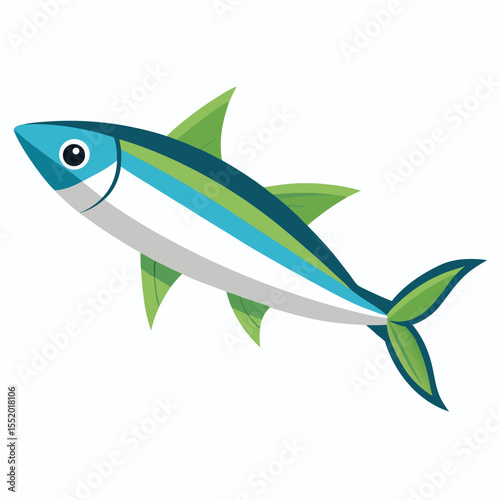 Isolated Anchovy Fish Clipart | Clean Vector Drawing