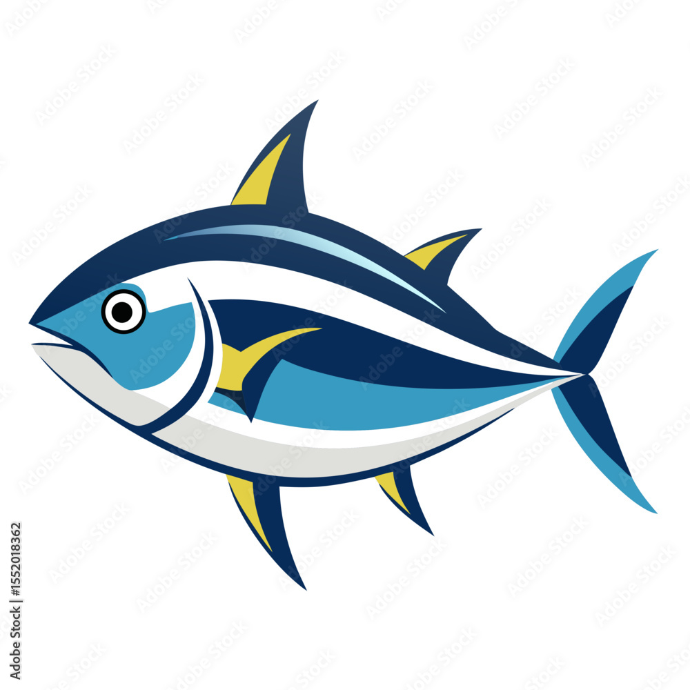 Obraz premium Isolated Bonito Fish Clipart | Clean Vector Drawing