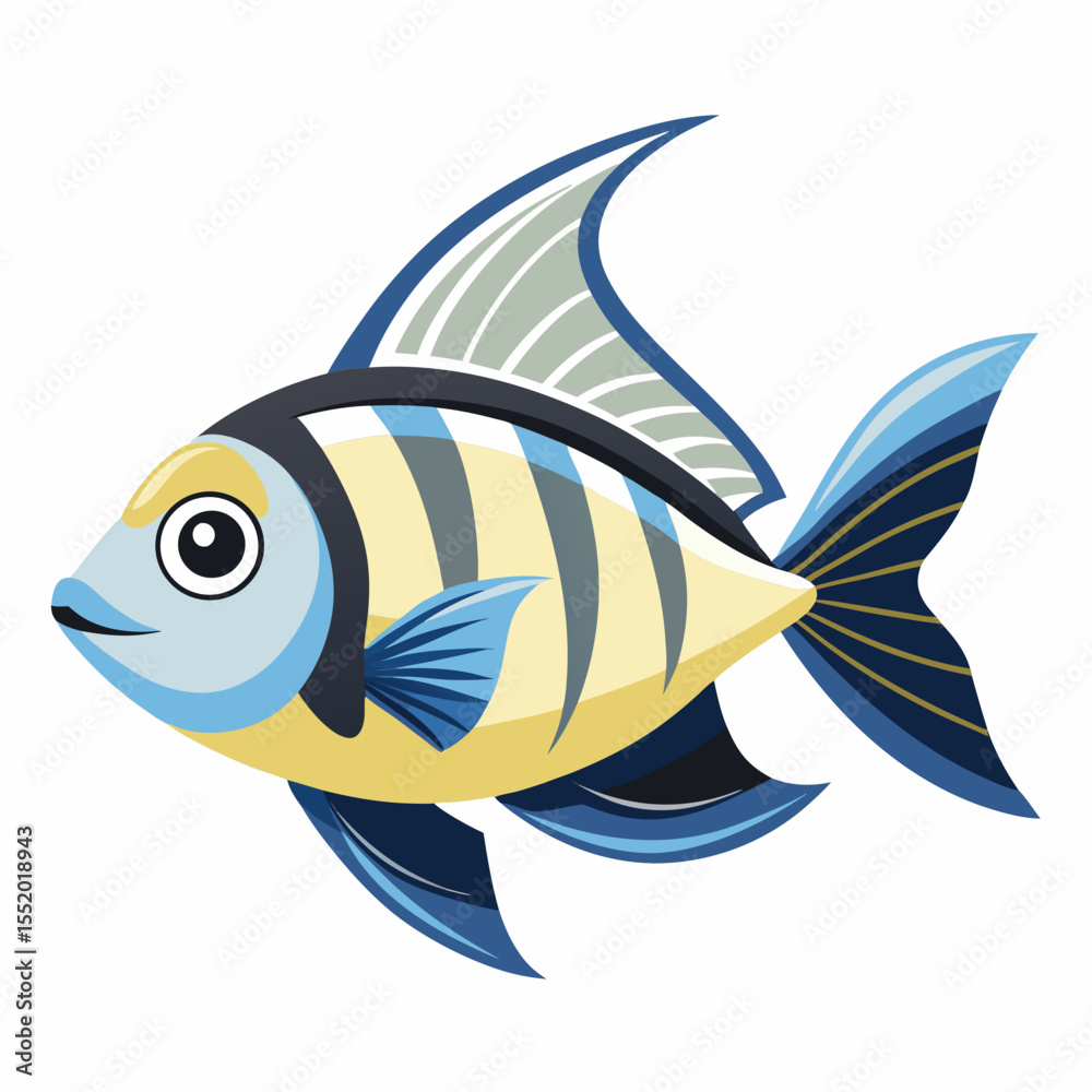 Naklejka premium Glassfish Vector Art | Clean and Simple Design