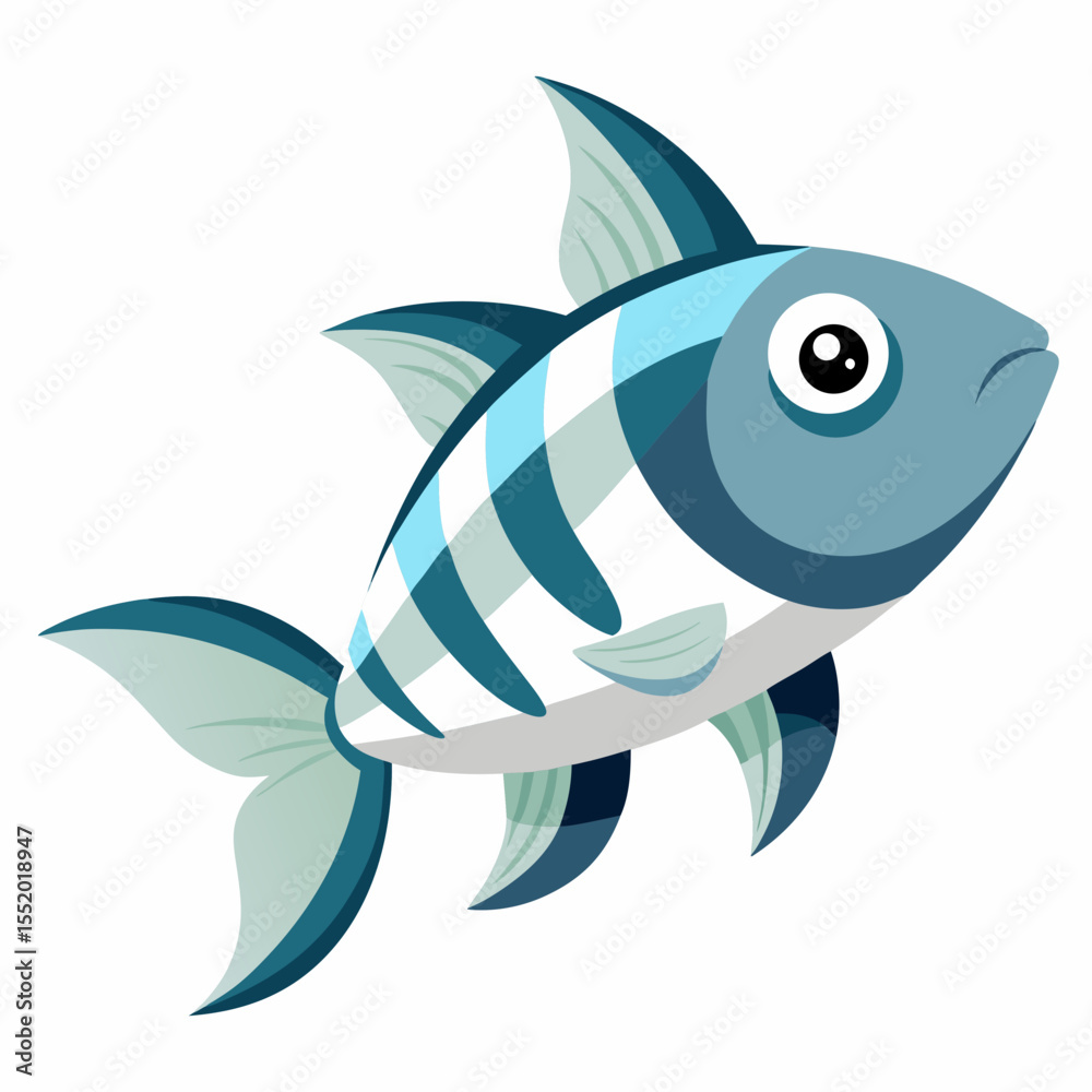 Fototapeta premium Isolated Glassfish Clipart | Clean Vector Drawing