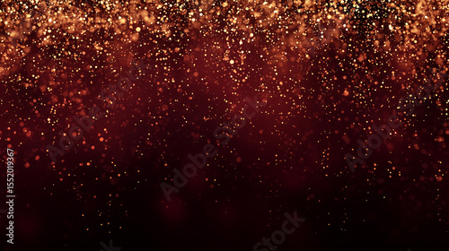 abstract dark red background with gold particles, Christmas or new year background. Beautiful background for Christmas or New Year with copy space. Design for banner, greeting card, invitation card