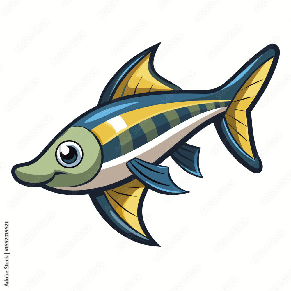 Obraz premium Knifefish Vector Art | Clean and Simple Design