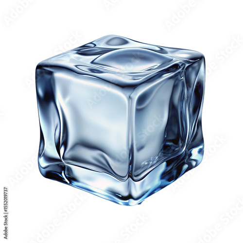 3D ice cube PNG, transparent background