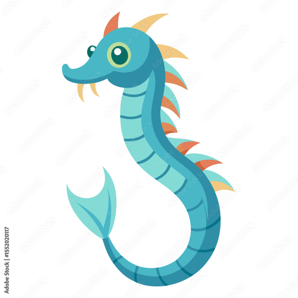 Fototapeta premium Clean Pipefish Vector Illustration