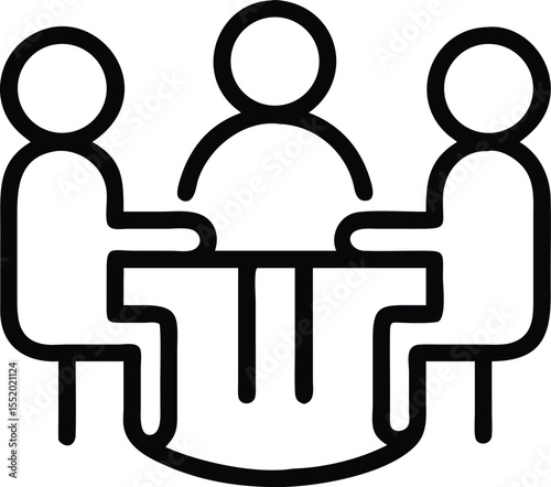 Meeting icon business conference teamwork collaboration discussion group people