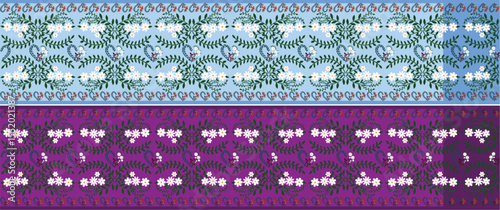 flower saree illustration, puja saree, Traditional Block Print Saree Design, Handcrafted Saree Motif Illustration, Floral Block Pattern on Indian Saree