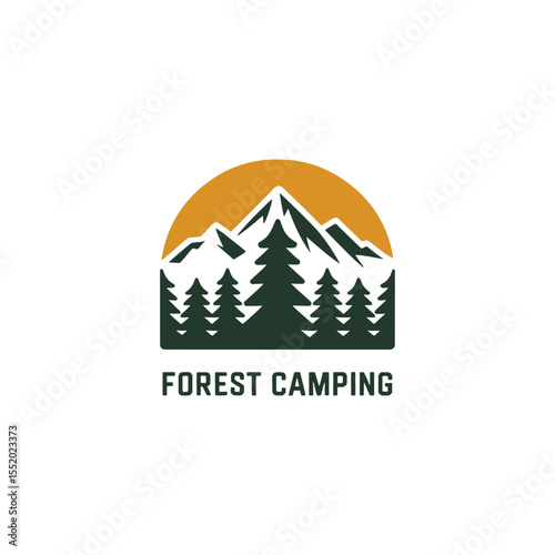 Unique camping logo Modern and minimalist vector and abstract logo