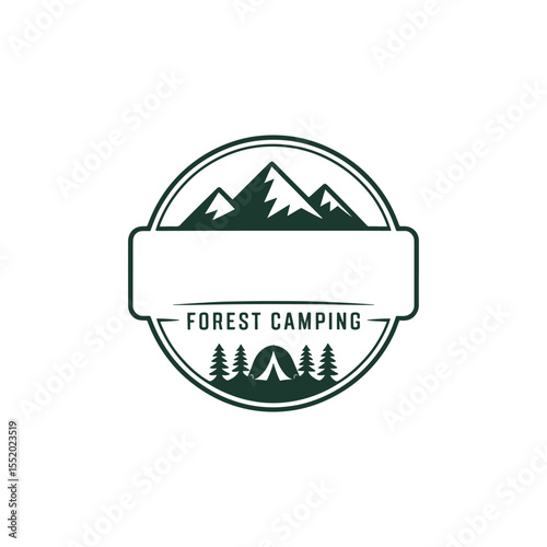 Unique camping logo Modern and minimalist vector and abstract logo