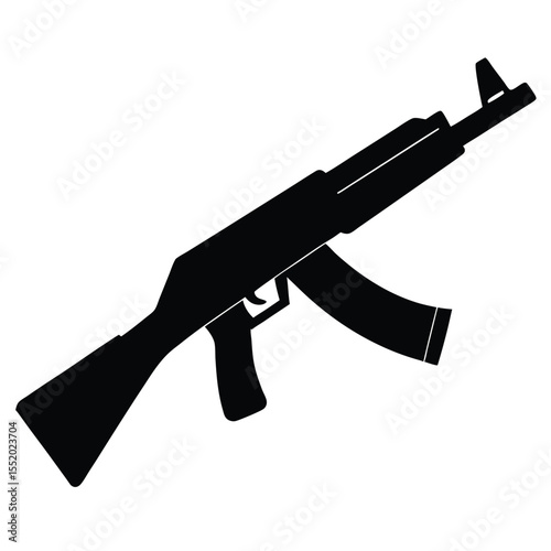 vector illustration of a gun