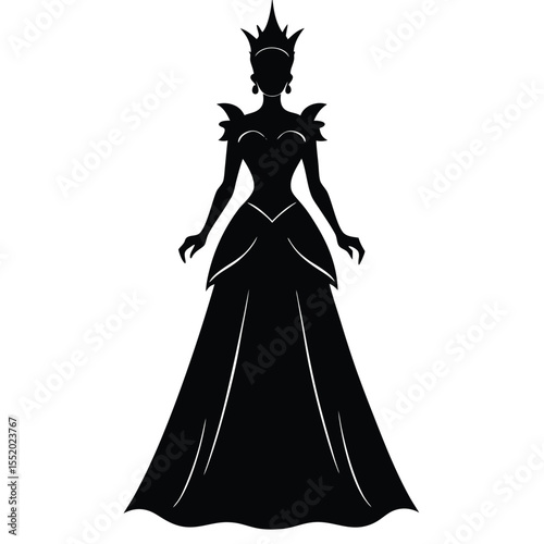 silhouette of a woman in red dress