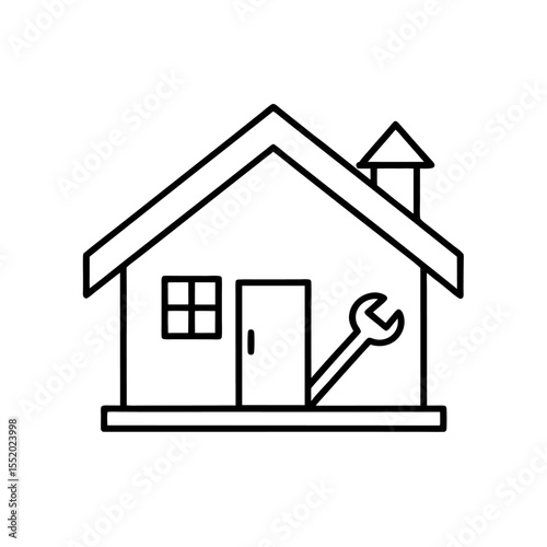 house repair icon line style
