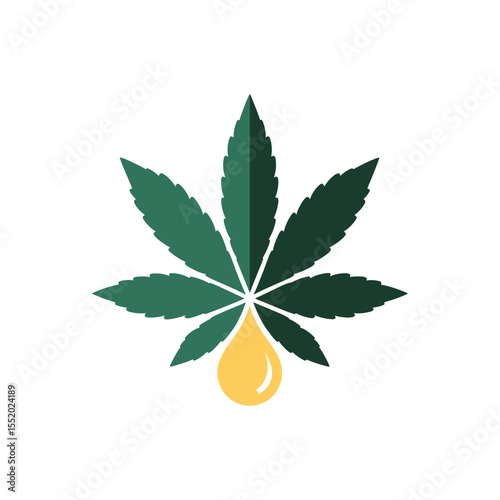 Unique cannabis logo Modern and minimalist vector and abstract logo