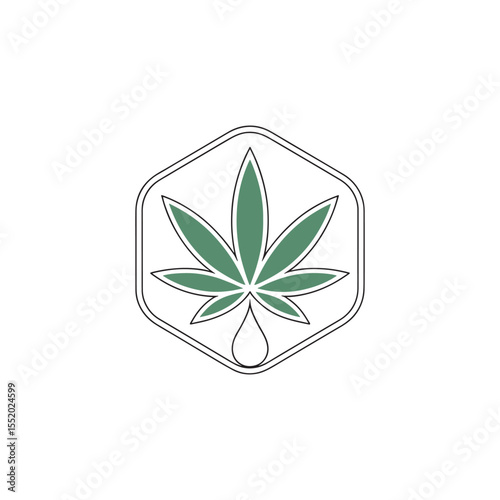 Unique cannabis logo Modern and minimalist vector and abstract logo