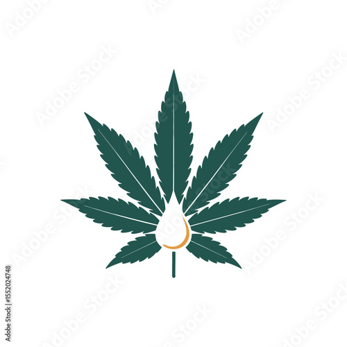 Unique cannabis logo Modern and minimalist vector and abstract logo