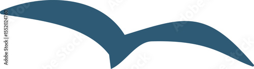 Bird fly silhouette vector in sky illustration isolated. Pigeon, dove, or seagull in the sky, symbolizing freedom and nature