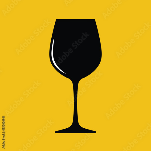 Transparent crystal glasses of red wine and champagne vector illustrations for a celebration drink