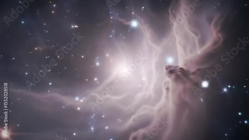Abstract Swirling Molecular Clouds – Early Protostar Formation in Deep Space