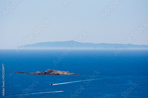Distant island in the Mediterranean Sea