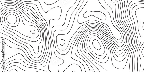 Topographic map background geographic line map with elevation assignments. Modern design with White background with topographic wavy pattern design.paper texture Imitation of a geographical map shades