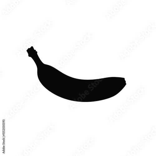 Vector illustration of a single yellow ripe banana, a sweet and healthy tropical fruit snack